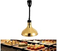 Lampe Chauffante Télescopique pour Restaurant, Chauffe-Plats pour Fêtes, Hauteur Réglable pour Buffet, Cuisine, Restaurant, Golden, 1pcs