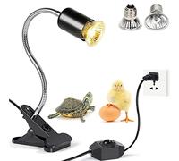 Lampe Chauffante Tortue,Terrarium Lampe Tortue Terrestre,Lampe Uv Tortue Terrestre,Avec 2 Ampoules Basking Spot Uva Uvb 50W et Pince Pivotante à 360 °Adapté,pour Tortue, Serpent, Lézard, Cacatoès