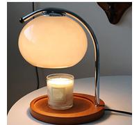 Lampe Chauffe-bougie, Lampe Chauffe-bougie de Simplicité Moderne, Lampe de Fusion de Cire Aromatique Lampe Chauffe-bougie Rétro, pour la Décoration de la Chambre à Coucher(Beige)