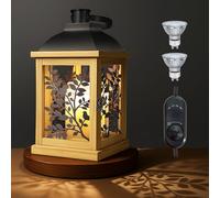 Lampe chauffe-bougies, avec minuterie et 2 ampoules, variateur d'intensité, lanterne de ferme réglable de haut en bas, lampe électrique pour bougies en pot, arrêt automatique, décoration d'intérieur