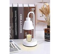 Lampe Chauffe-cire électrique, Chauffe-bougie Parfumée, Lampe Chauffe-bougie, Fondoir à Bougie à Intensité Variable avec Commande à Cadran et 2 Ampoules, Lanterne Chauffe-bougie sans(220v Blanc)