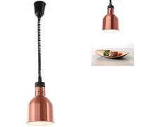 Lampe chauffe-plats - suspension cylindrique conique cuivre 250W