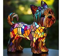 Lampe Chien Boxer, Yorkshire Terrier, Veilleuse De Table En Résine Teintée, Veilleuse Artistique Série Chien, Cadeau Amusant Pour Les Amoureux Des Chiens(Yorkshire Terrier Lamp)