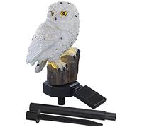 Lampe chouette solaire avec LED blanc chaud et piquet [Lunartec]