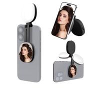 Lampe circulaire LED rechargeable pour smartphone, rotation à 270 °, réflecteur de selfie, éclairage de studio compact de type C, charge téléphone portable