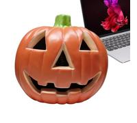 Lampe citrouille éclairée - Ornement de citrouille LED - Figurine lumineuse décorative - Accessoire de fête pour bar, fête, maison, salon, jardin, cour