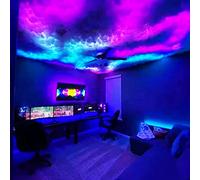 Lampe Cloud Thunder RVB, lumière LED Thundercloud 3D, lumières de nuage créatives bricolage avec télécommande, lampe de nuit LED Cloud avec couleur réglable, technologie de salle de jeu Sense RGB 20m