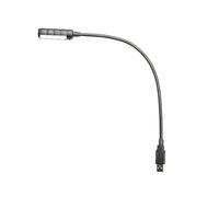 Adam Hall Stands SLED 1 ULTRA USB C - Lampe col de cygne, connecteur USB, 4 LEDs COB et choix de couleur, Noir
