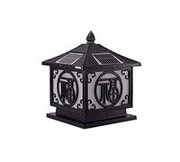 Lampe Colonne à énergie Solaire étanche Vintage, Lanterne Professionnelle en Aluminium, éclairage Traditionnel stigmatisant, éclairage de Jardin, allée, borne Lumineuse, Garage, terrasse, finitio
