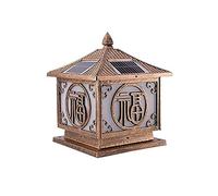 Lampe Colonne à énergie Solaire étanche Vintage, Lanterne Professionnelle en Aluminium, éclairage Traditionnel stigmatisant, éclairage de Jardin, allée, borne Lumineuse, Garage, terrasse, finitio