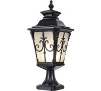 Lampe colonne extérieure vintage, étanche IP55, avec télécommande, noir-petit