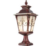 Lampe colonne extérieure vintage, étanche IP55, avec télécommande, rouge-doré-grandeur