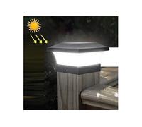 Lampe Colonne Solaire Extérieure LED IP65 Autonomie 8-10h Lumière Blanche