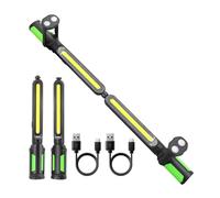 Lampe combinée détachable 2400 lm - Crochet attrayant - 3 approches d'éclairage - Rechargeable pour réparation de moteur - Éclairage d'atelier automobile