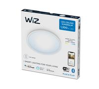 WiZ Plafonnier Connecté Wi-Fi SuperSlim blanc, 2700-6500K, 14W, Nuances de Blanc, fonctionne avec Alexa, Google Assistant et Apple HomeKit