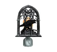 Lampe Corbeau | Applique Murale Effrayante en Corbeau Décor d'Halloween | Figurine Veilleuse Oiseau, Décorations Artistiques en Résine pour Chambre, Vacances, Jardin, Salon, Entrée, Porche et Festival