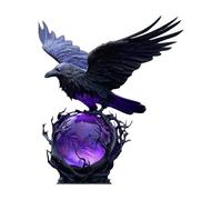 Lampe Corbeau,Décoration De Maison Gothique Esthétique Foncé,Nouvelle Lampe De Bureau LED Image Corbeau | Pour Collectionneurs, Anniversaire, Noël, Placard, Bureau, Chambre À Coucher, Étagère, Fête