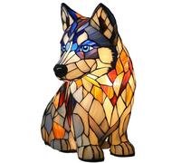 Lampe Corgi et Lampe Carlin,Veilleuse Art Série Chien en Résine, Veilleuse de Table Teintée Bouledogue Français,Table à Led Colorée Sur le Thème des Chiens,Cadeau Amusant Pour Amoureux Des Chiens (J)