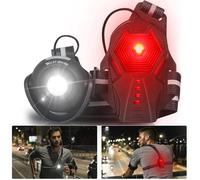 Lampe Course à Pied, Rechargeable par USB lampe running pectorale, lampe with 500 lumen adjustable beam flashing rear warning LED