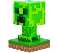 Lampe Creeper Minecraft Paladone, lampe 3D - Veilleuse sous Licence Officielle - 12 cm de Haut, Alimentée par Batterie ,Vert