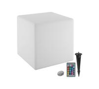 Lampe cube avec ampoule LED et télécommande 12W 35cm blanc