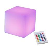 Lampe cube de lumière d'ambiance LED, 16 couleurs changeantes, tabouret cube lumineux avec télécommande, éclairage décoratif étanche for chambre à coucher, jardin, piscine(Connect power,80*80*80cm)