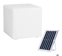 Lampe cube LED - Éclairage multicolore Alimentation solaire ou secteur - Décoration intérieur - 43x43x43 cm
