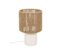 Atmosphera - Lampe cylindre en céramique - Blanc