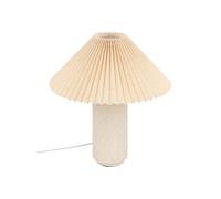 - Lampe cylindre en céramique - H. 38 cm - Beige - TALYA