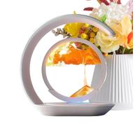 Lampe D’art Sablé Fluide - Décoration LED Apaisante De 9,06 Pouces | Chargeur Sans Fil Avec Support Magnétique - Scène De Sable En ABS Et Métal Offrant Une Ambiance Relaxante Rechargeant Vos Appareils