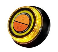 Lampe d’avertissement V16 homologuée , Triangle de signalisation Flash Jaune et Blanc, Étanche IP65 , Lumière LED orange avec Base clignotant magnétique d'urgence pour voiture véhicule tracteur SUV