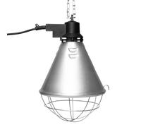Lampe d’élevage, chauffante, avec panier de protection, câble et fiche, 2,5 m de câble
