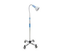 Lampe D’Examen Chirurgical Lampe D’Examen Médical sans Ombre LED sur Pied, Lampe D’Examen à Col De Cygne avec Base Mobile Et Roues, Silver+White, LED-5
