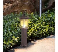 Lampe D’extérieur Lampe De Poteau, Lumières De Jardin Extérieures Lanternes De Pelouse 85cm Chinois Carré Cour Paysage Lampadaires E27 Stigma Borne Lumière Aluminium Ip65 Sécurité étanche S