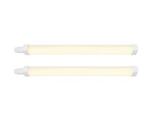 Lampe d'agencement LED pour cuisine Lampe d'étagère Lampe d'agencement IP65 55 cm, blanche, 15W 1650Lm blanc chaud, LxLxH 55x5,3x3,7, set de 2 pièces