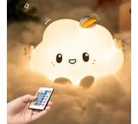 Lampe D'allaitement À Intensité Variable, 16 Couleurs, 5 Niveaux De Luminosité, Lampe De Chevet Pour Bébé, Intensité Variable, 1200 Mah, Veilleuse Rechargeable Par Usb, Nuage, Cadeau Pour