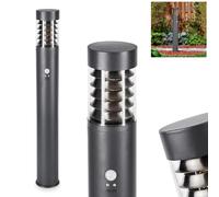 Lampe d'allée extérieure Dakar, lampe d'allée avec détecteur de mouvement en métal/plastique anthracite/clair, hauteur 80 cm, éclairage de jardin IP44, 1 x E27, ampoule(s) non incluse(s)