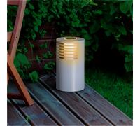 Lampe d'allée solaire à LED - env. Ø 20 cm x 35 cm - métal / plastique Lampe de jardin