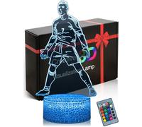 Lampe d'ambiance Football,Illusion 3D LED,Veilleuse Football,Décoration Football,Joueur Portugal No.7,Célébration Siuuuu,Cadeaux