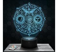 Lampe d'ambiance LED moderne Caducée Asclépios Mythologie Medecine, idée cadeau deco Grecque antique Olympe. Lampe deco bureau salon Caducée Mythologie. Idée cadeau noel fan de Mythologie