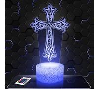 Lampe d'ambiance LED moderne Christ Croix Chrétienne Religion, idée cadeau deco Catholique Chrétien Christ. Lampe deco bureau salon Christ Croix Chrétienne Religion. Idée cadeau noel Chrétien TOP