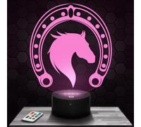 Lampe d'ambiance LED moderne Equitation Fer à Cheval Equitation Cheval, idée cadeau deco Equitation Lampe deco bureau salon homme Idée cadeau noel fan d'équitation Cheval Animal TOP