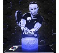 Lampe d'ambiance LED moderne R. Nadal Roland.G Wimble don Tennis, idée cadeau deco R.Garros Wimble don Tennis Lampe deco bureau salon homme Idée cadeau noel fan de R.Nadal Roland.G TOP