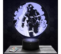 Lampe d'ambiance LED moderne Symbole Pompier Soldat du feu, idée cadeau deco Lampe deco bureau salon homme Idée cadeau noel fan de Symbole Pompier Soldat du feu TOP