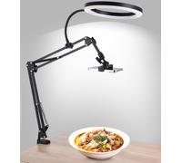 Lampe d'anneau LED avec trépied pour téléphone portable, trépied pour téléphone portable avec éclairage annulaire, 26 cm, anneau luminaire, trépied pour téléphone portable, lampe de bague dimmable