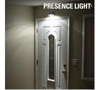 Lampe d'appoint à piles projecteur avec détecteur de mouvement * Dimensions approx, : 12 x 10 x 5 cm (projecteur) et 12 x 12 x 7 cm