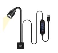 Lampe d'aquarium à Pince, Mini ampoule Col de Cygne Réglable 360 °, Éclairage avec 10 Niveaux Variable, Lampe Chauffante Tortue, Projecteur à Spectre Complet pour Aquarium d'eau Douce et Salée Planté