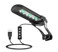 Lampe d'aquarium LED à spectre complet avec 14 modes d'éclairage, lampe à pince réglable pour aquarium d'eau douce et de mer, petits aquariums, aquariums de table (5 V, 6 W)
