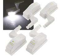 Lampe d'armoire à LED, lot de 4, capteur de pression pour portes