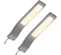 Lampe d'armoire LED Éclairage d'armoire Éclairage de vitrine Salle de bain SET2pcs blanc chaud alu anodisé